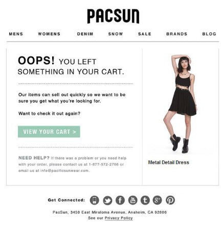 cart recovery email examples for fashion and apparel 18