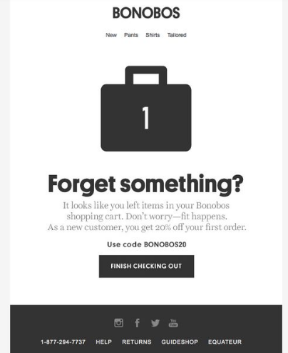 cart recovery email examples for fashion and apparel 16