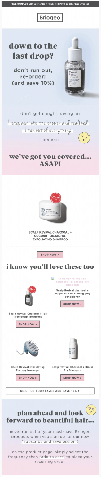 25+ Ecommerce Replenishment Email Templates and Examples - RetainIQ