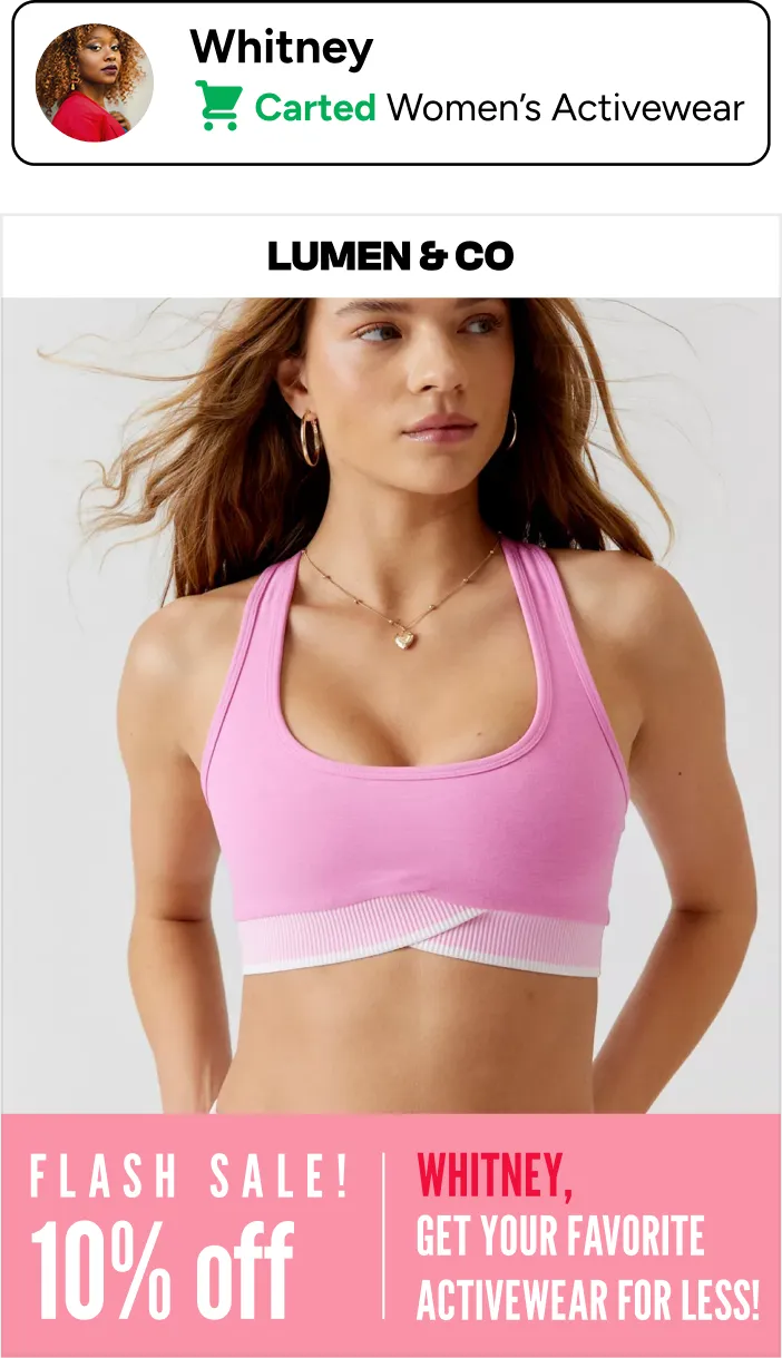 Personalized email — Whitney · Women's Activewear