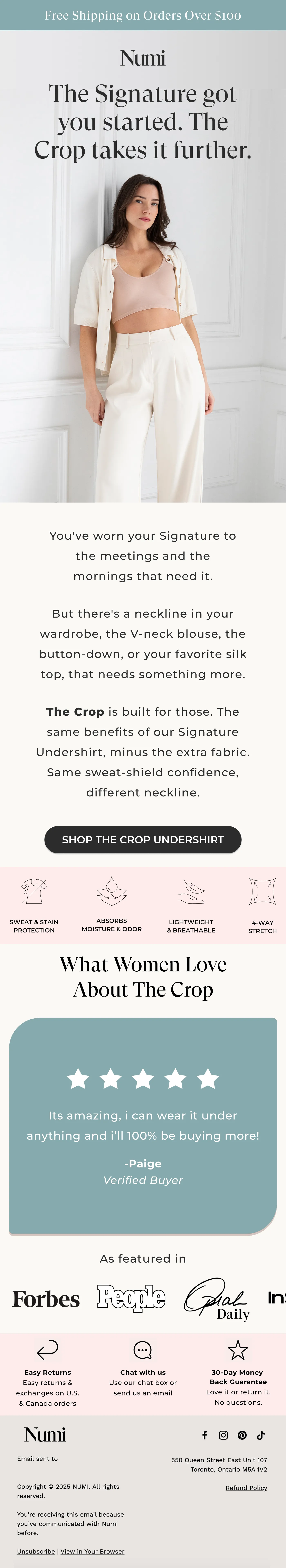 Post-purchase email — Numi