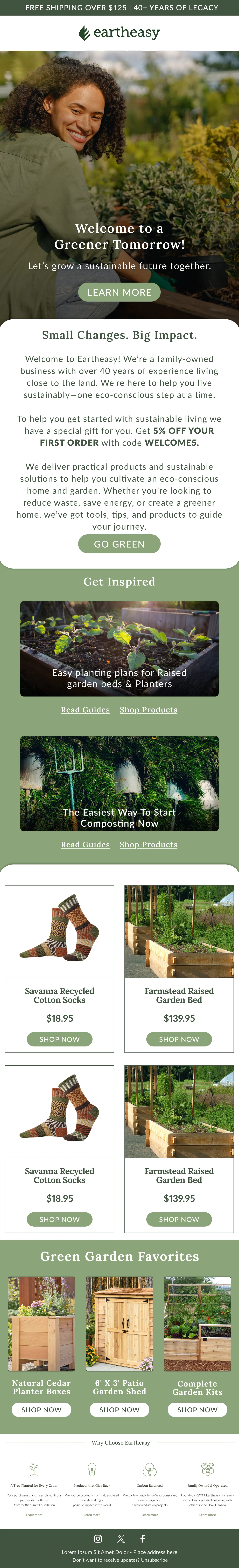 Welcome email — Earthway
