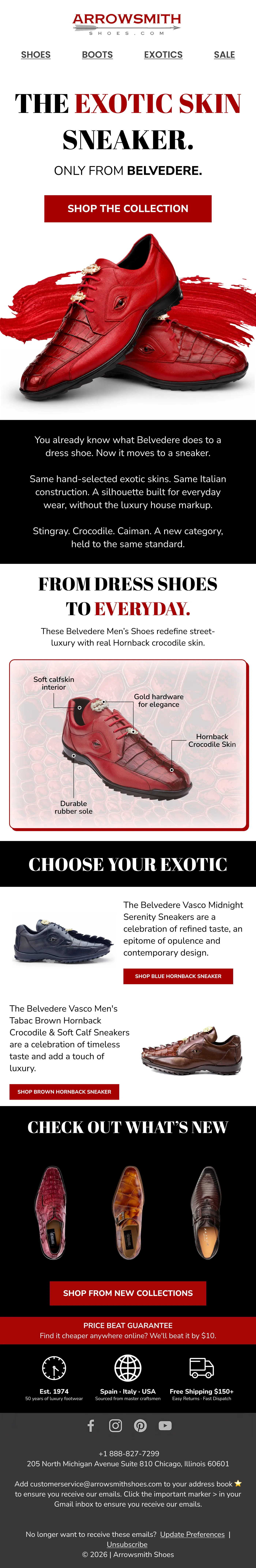 ArrowSmith email — Footwear