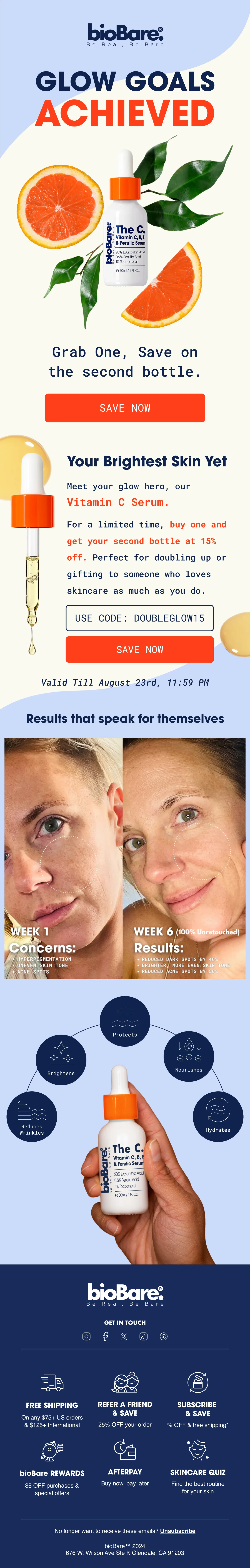 bioBare email — Skincare