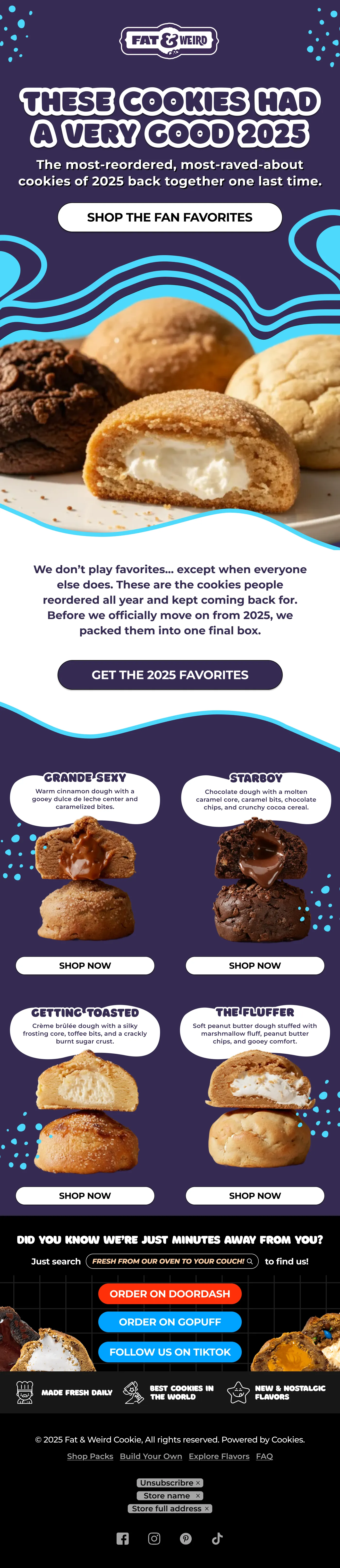 Fat & Weird email — Food & beverage