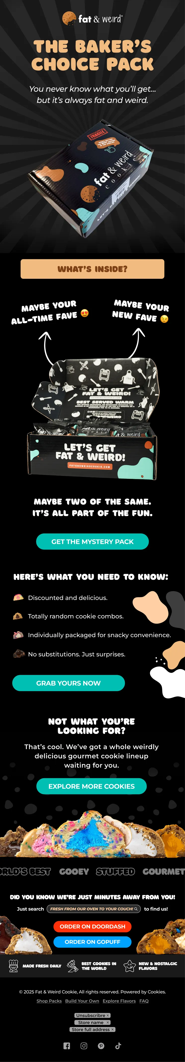 Fat & Weird email — Food & beverage